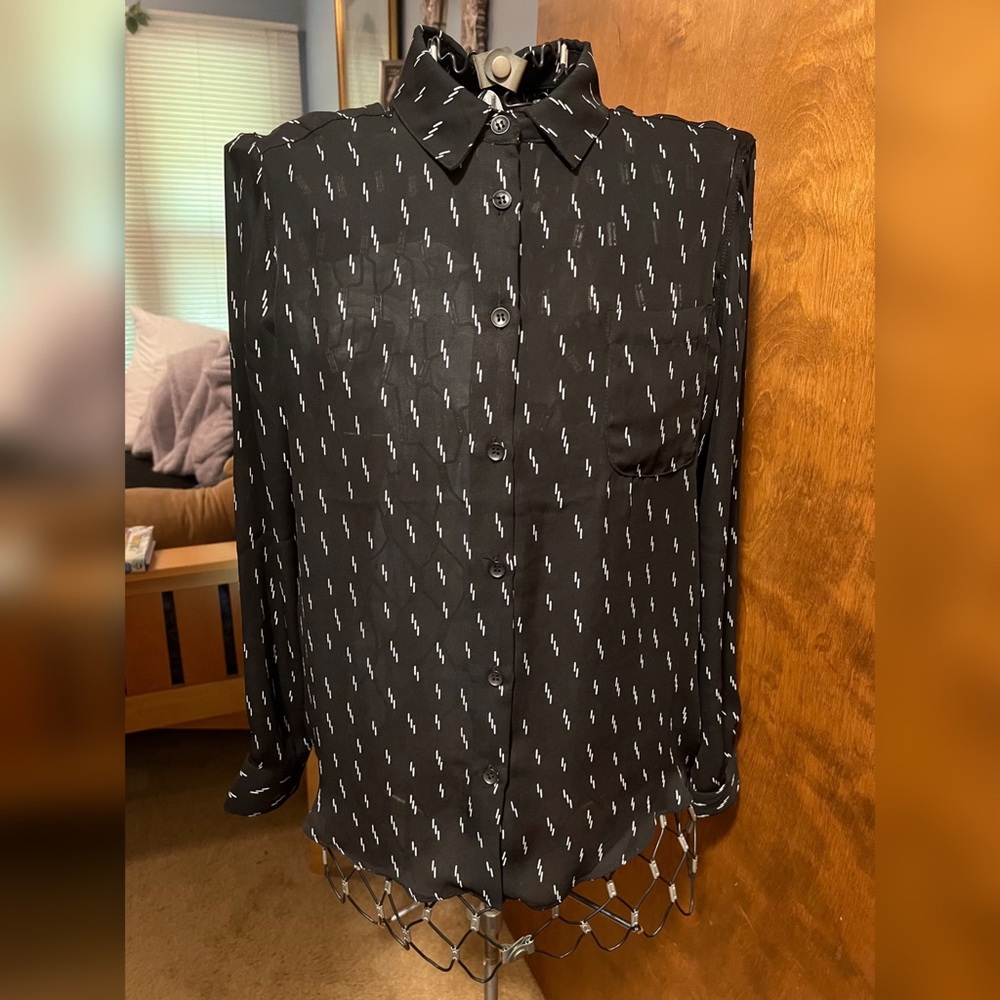 Philosophy Sheer Long sleeve Blouse